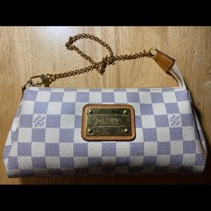 Louis Vuitton Eva Crsbdy Clutch Damier Azur Canvas